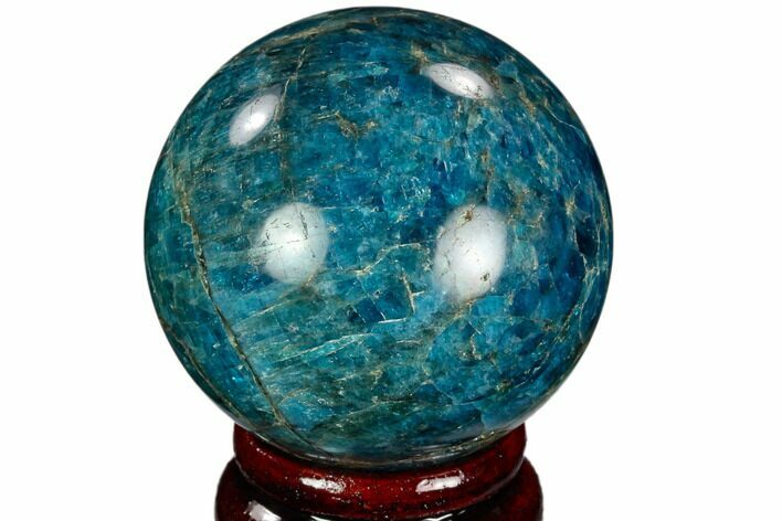Bright Blue Apatite Sphere - Madagascar #121833
